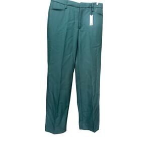 Banana Republic green high rise straight leg 100% wool pants. Size:10